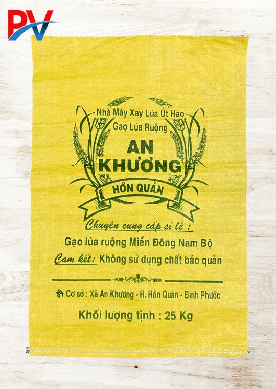 BAO PP DỆT MÀU VÀNG ĐỰNG GẠO